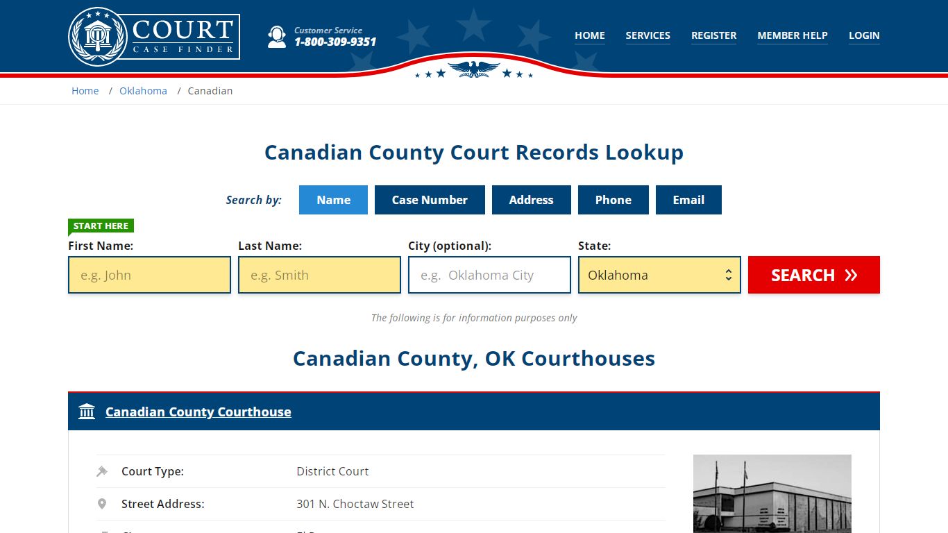 Canadian County Court Records | OK Case Lookup